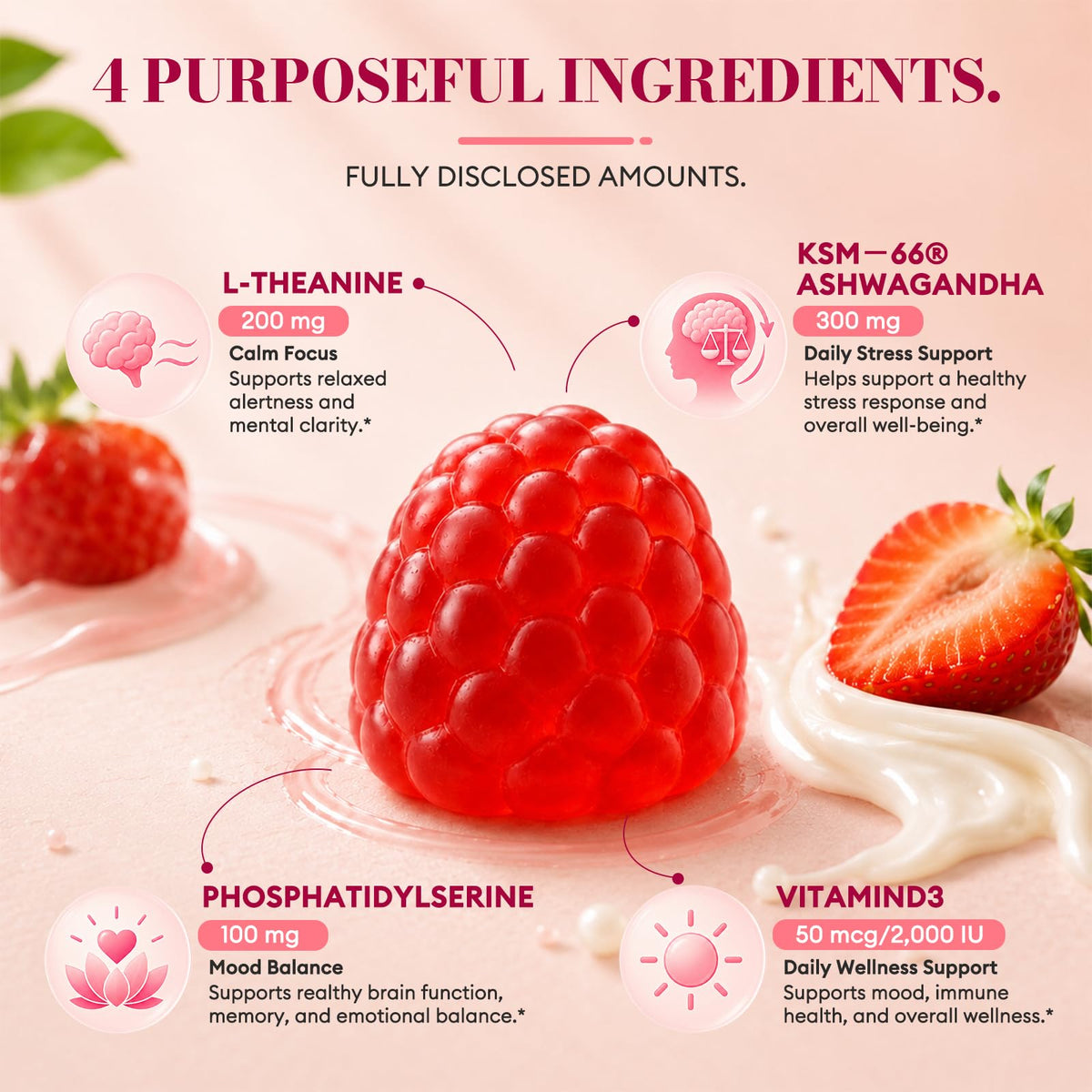 Cortisol Supplements Gummies for Women