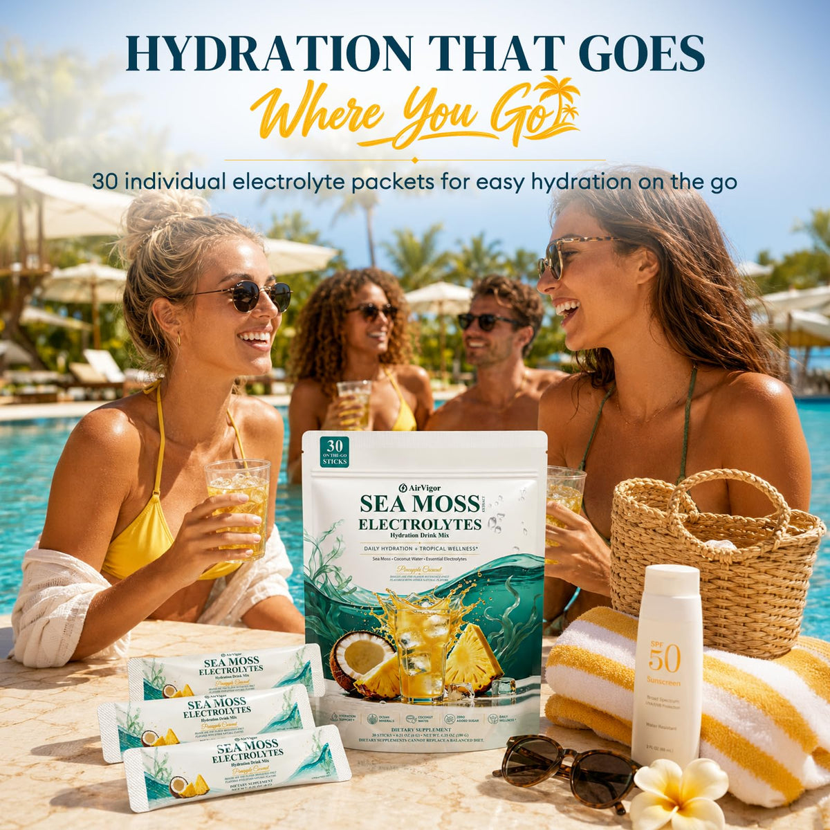 Sea Moss Electrolytes Powder Packets