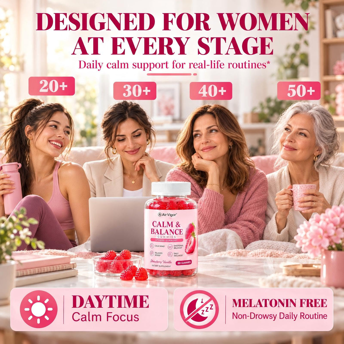 Cortisol Supplements Gummies for Women