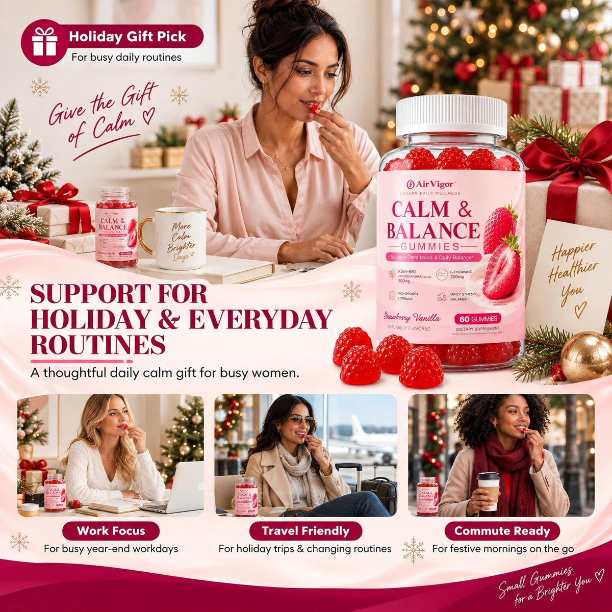 Cortisol Supplements Gummies for Women