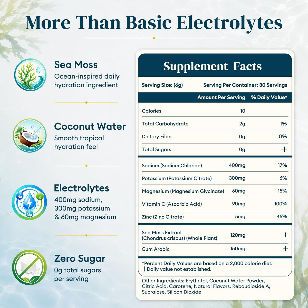 Sea Moss Electrolytes Powder Packets