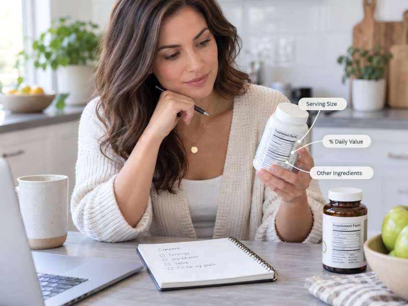 How to Read a Supplement Facts Label: Serving Size, Daily Value, Ingredients, and Doses Explained