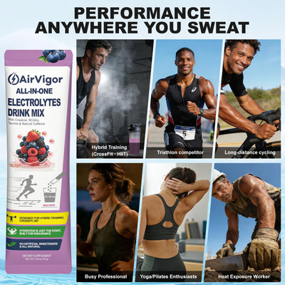 Electrolyte Drink Mix Packets for Hydration & Recovery, Sugar Free