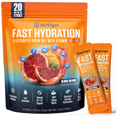 Electrolyte Powder Packets with Vitamin D3 & K2, Zero Sugar Added