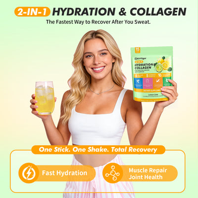 Collagen Electrolytes Powder Packets, 10g Collagen, Lemon Lime