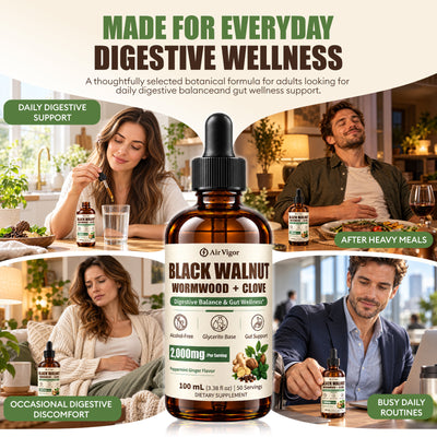 Wormwood Black Walnut Clove Drops for Humans, 12-in-1 Cleanse