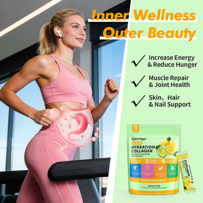 Collagen Electrolytes Powder Packets, 10g Collagen, Lemon Lime