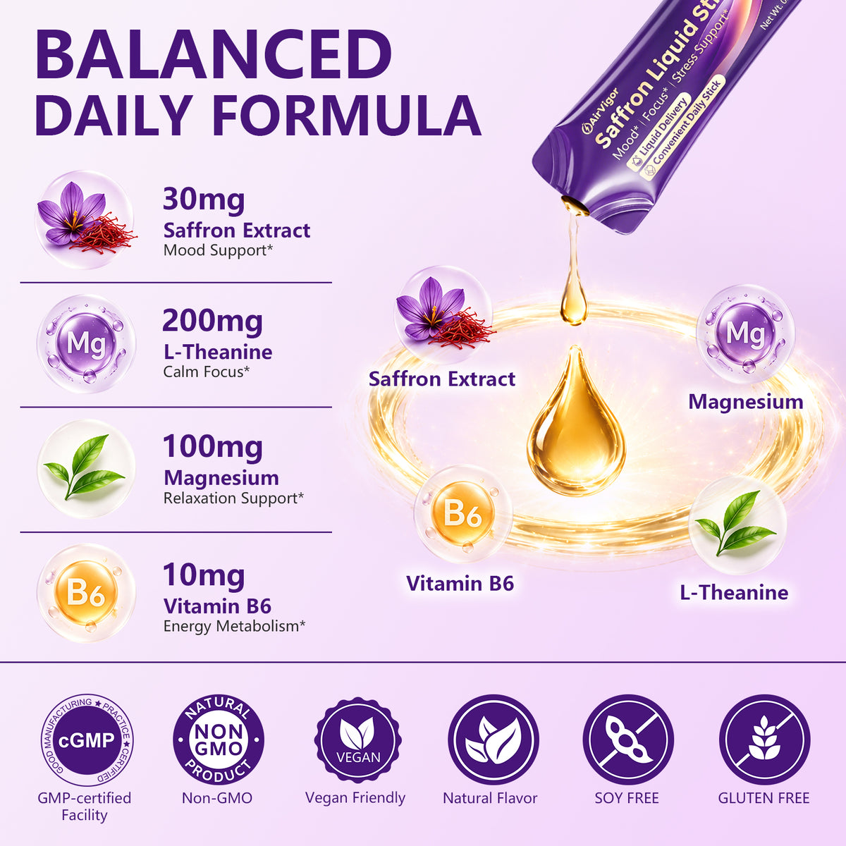 Saffron Supplements for Women, Saffron Extract Liquid Sticks