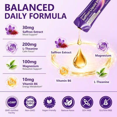 Saffron Supplements for Women, Saffron Extract Liquid Sticks