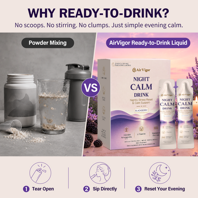 Cortisol Supplements for Women, Ready-to-Drink Night Calm Sticks