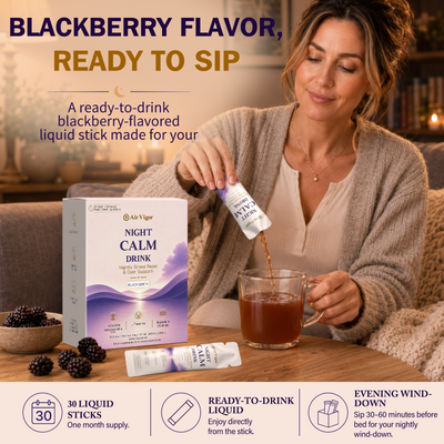 Cortisol Supplements for Women, Ready-to-Drink Night Calm Sticks