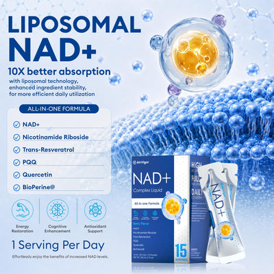 Liposomal NAD Supplement, 1500mg Blend with L-Carnitine for Energy