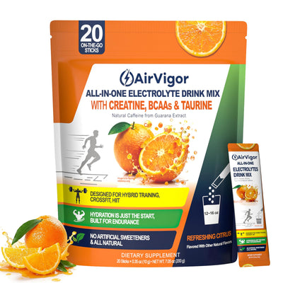 Electrolyte Drink Mix Packets for Hydration & Recovery, Sugar Free