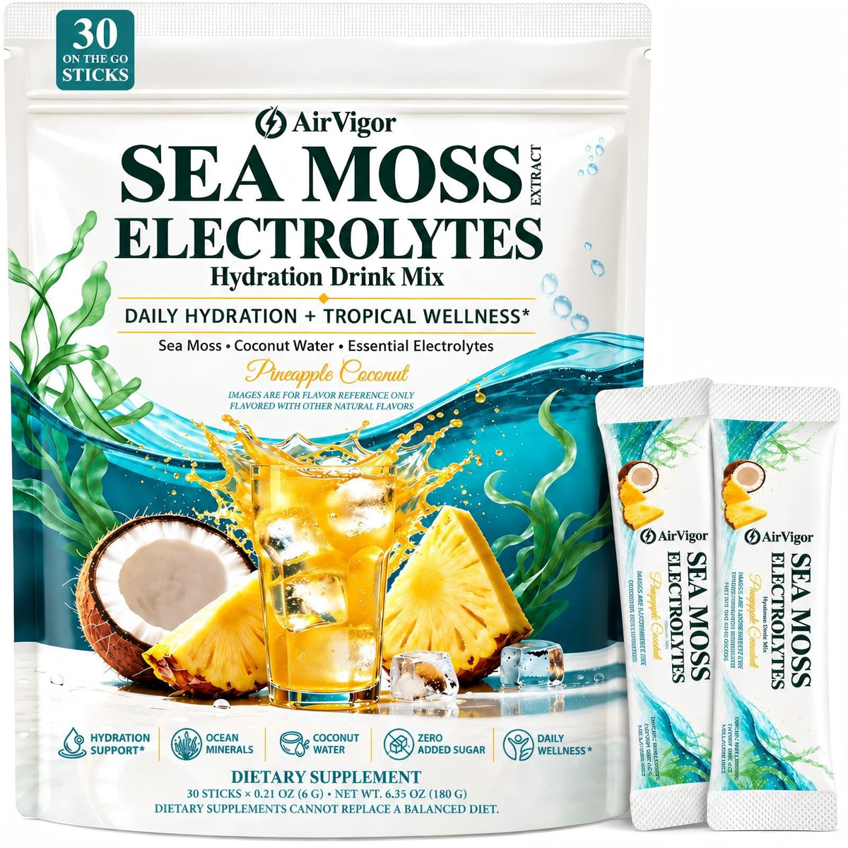 Sea Moss Electrolytes Powder Packets