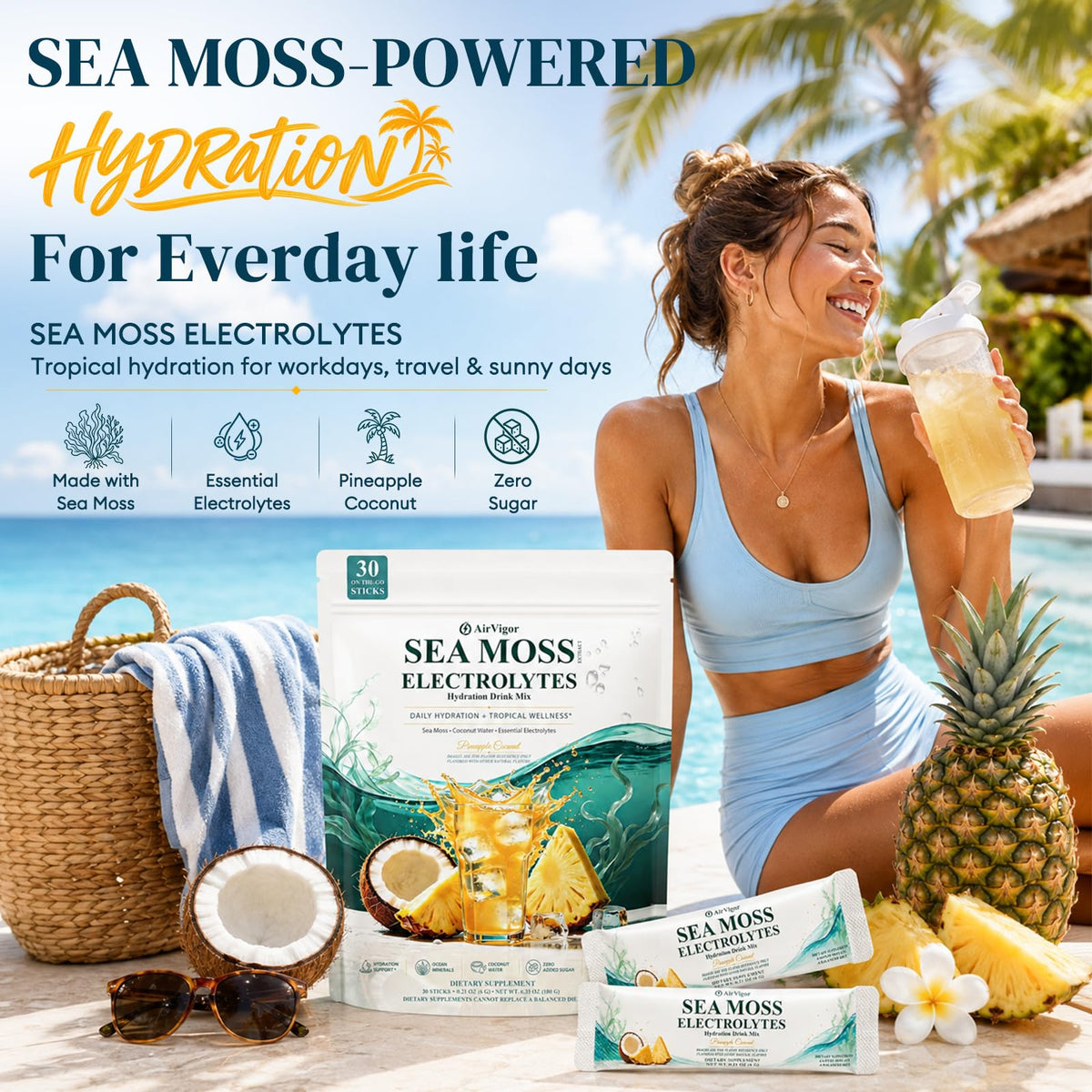 Sea Moss Electrolytes Powder Packets