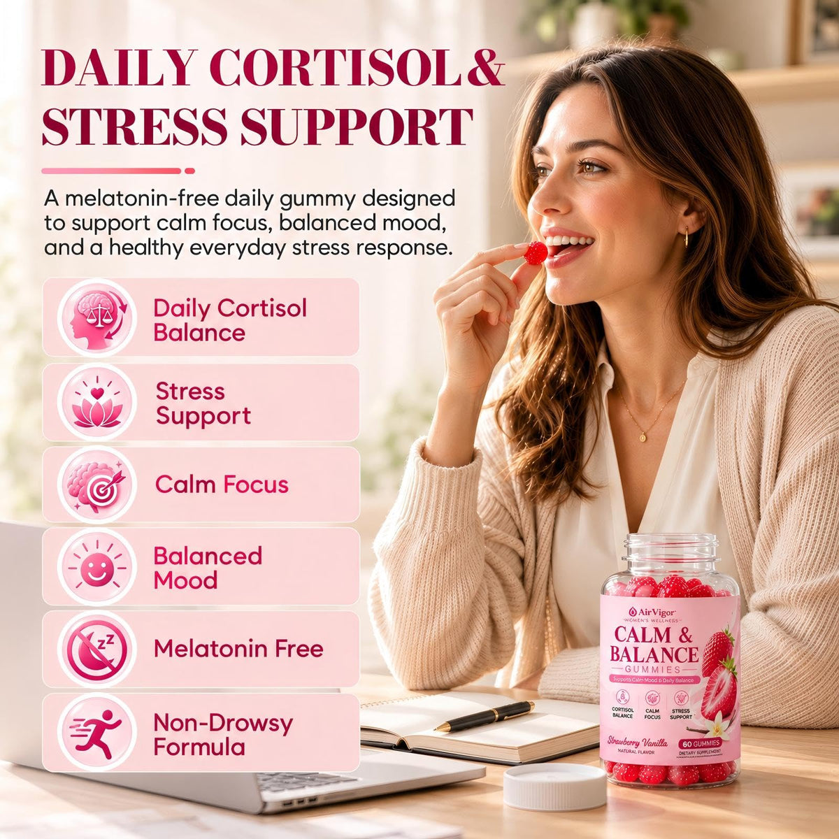 Cortisol Supplements Gummies for Women